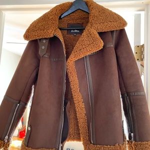 sam edelman faux fur shearling jacket